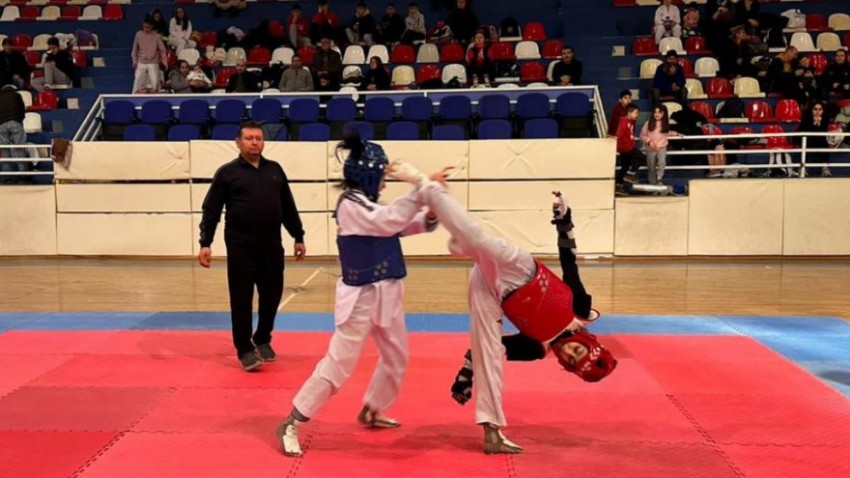 Çanakkale'de taekwondo il birinciliği müsabakaları  tamamlandı