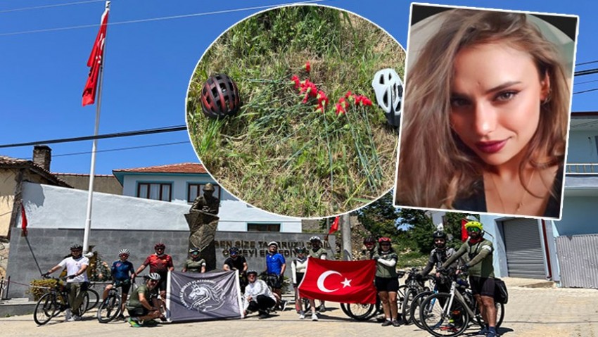 Çanakkale Bisiklet Platformu gönüllüleri, Zeliha’yı kaza yerinde andı