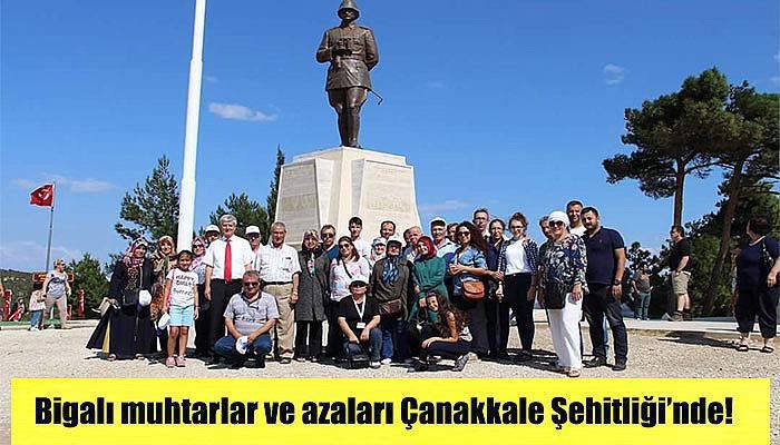  Bigalı muhtarlar ve azaları Çanakkale Şehitliği’ni ziyaret ettiler