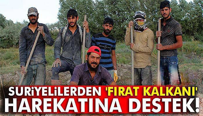 Türkiye'deki Suriyelilerden, 'Fırat Kalkanı' harekatına destek