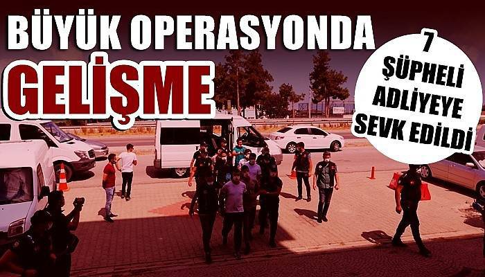 Gemide ele geçen 50 milyon liralık kokainle ilgili 7 şüpheli adliyede