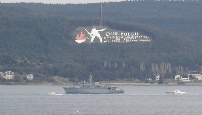 Yunanistan mayın tarama gemisi, Çanakkale Boğazı’ndan geçti