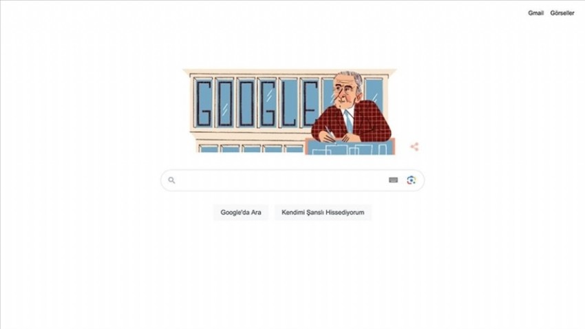 Google'dan Türk mimar Eldem'in doğum gününe özel 'doodle'