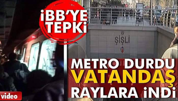  Metroda elektrikler kesilince vatandaş isyan etti 