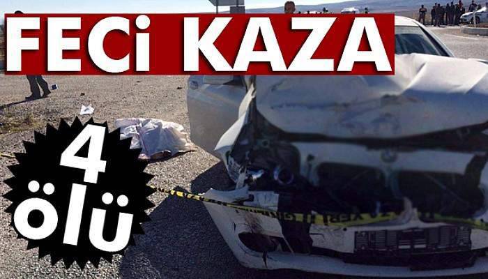 Çorum'da feci kaza: 4 ölü, 3 yaralı