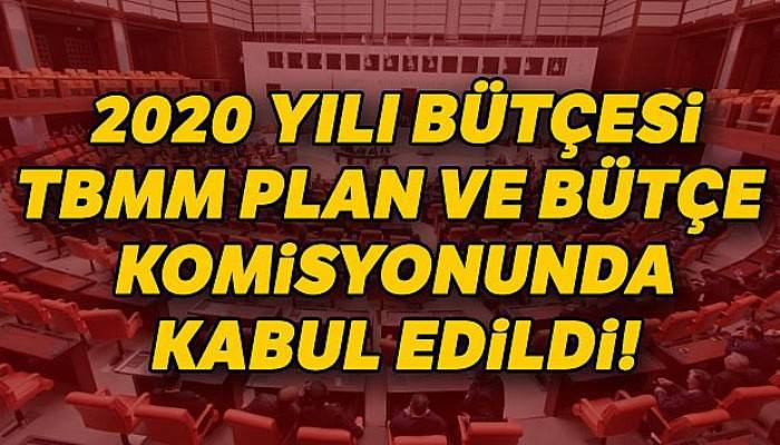 2020 Merkezi Yönetim Bütçesi Plan ve Bütçe Komisyonunda kabul edildi