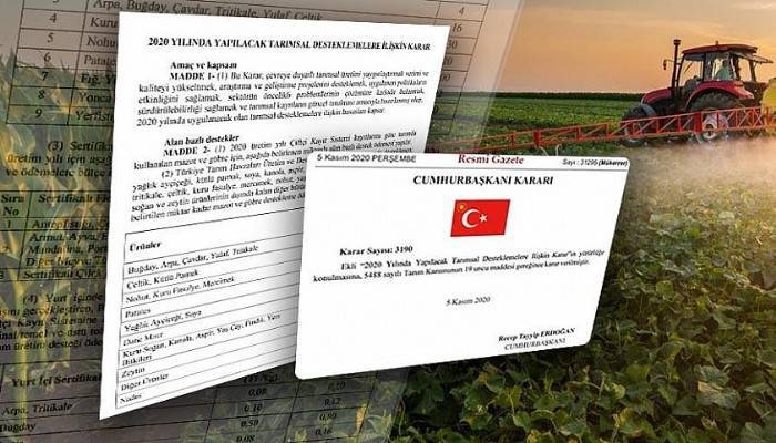 ÇİFTÇİLERE YAPILACAK TARIMSAL DESTEK MİKTARLARI BELLİ OLDU