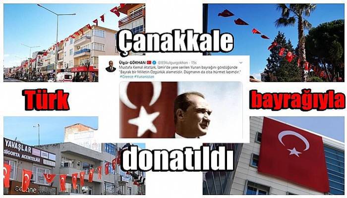 Çanakkale'den Türk Bayraklı Yanıt