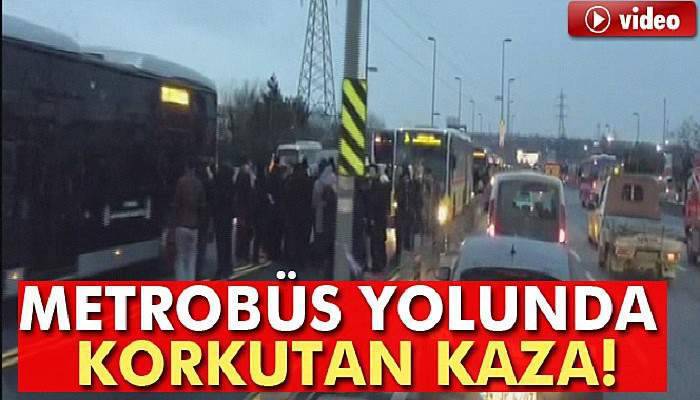 Metrobüs yolunda kaza: 1 yaralı