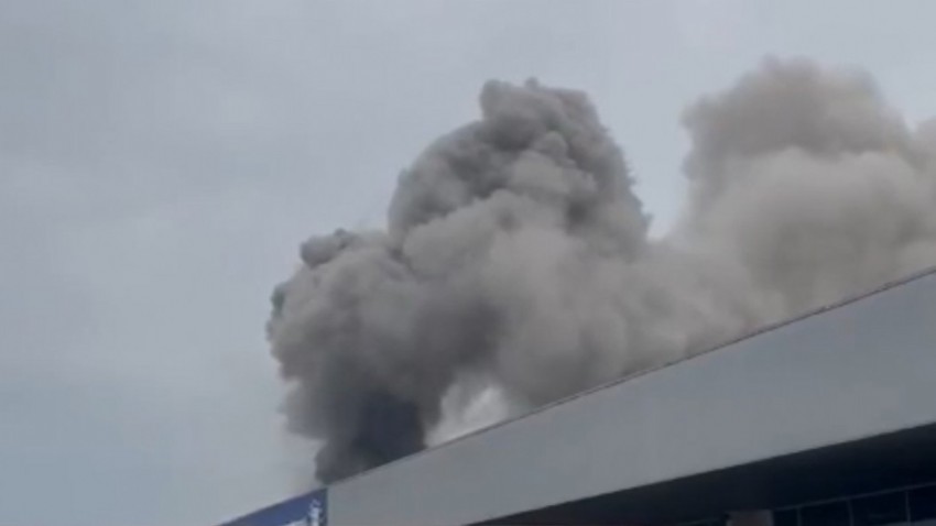  Otobüs terminalinde korkutan yangın (VİDEO)