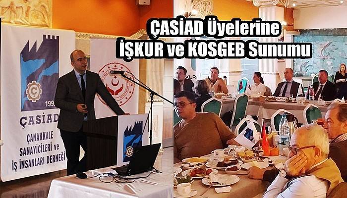 ÇASİAD Üyelerine İŞKUR ve KOSGEB Sunumu