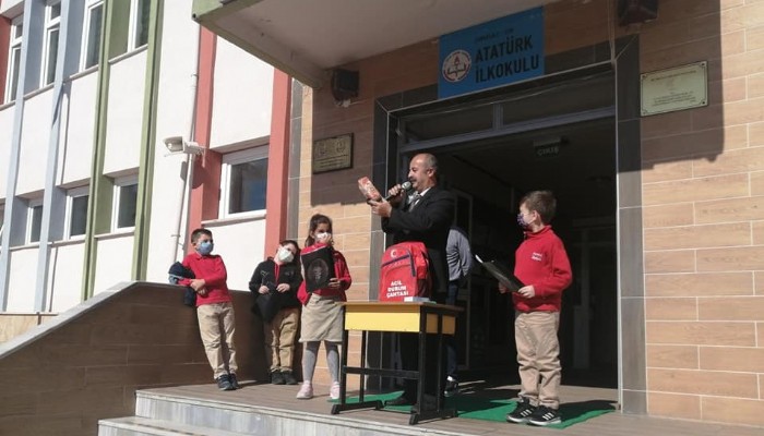 Çan Atatürk İlkokulunda Deprem Tatbikatı