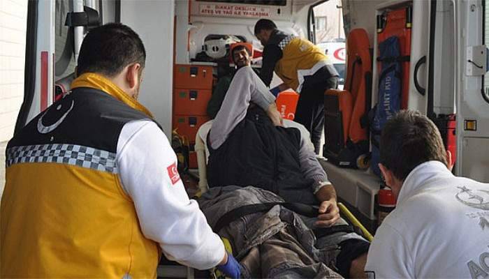 12 metre yükseklikten beton zemine düştü