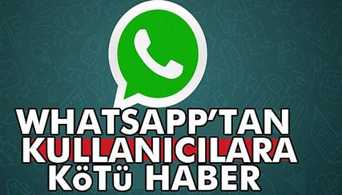 Whatsapp'dan kötü haber