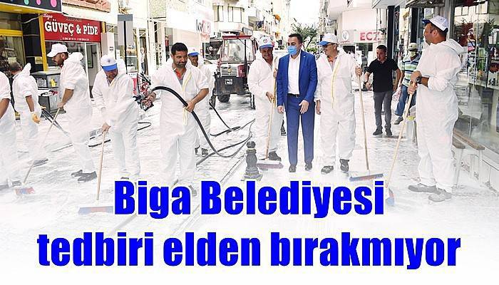 Biga Belediyesi tedbiri elden bırakmıyor (VİDEO)