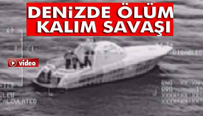 Denizde ölüm kalım savaşı böyle görüntülendi