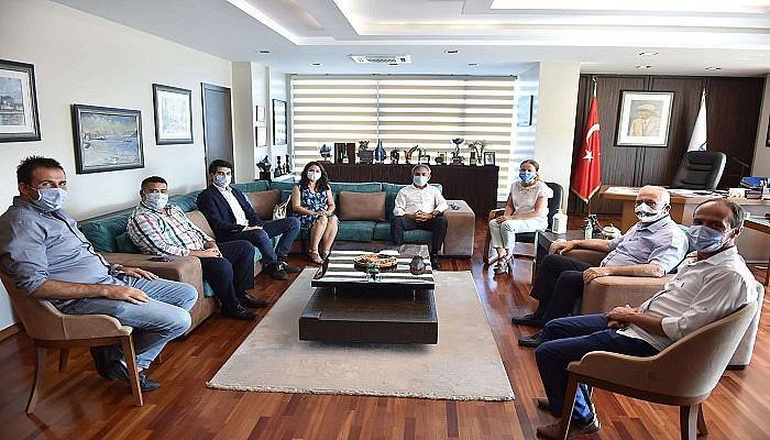 Bandırma Belediyesi heyetinden Başkan Gökhan'a ziyaret