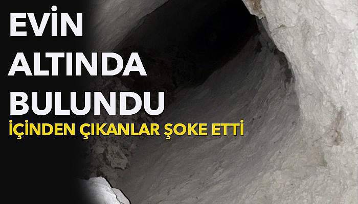  Evin altındaki tünelden silah ve mühimmat çıktı