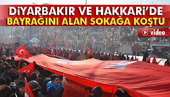 Diyarbakır ve Hakkari’de binlerce insan ’terörle lanet’ okudu