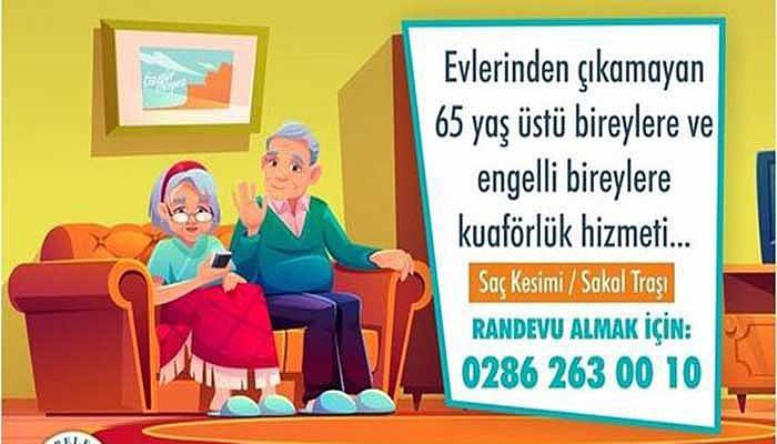 65 yaş üstüne evde kuaförlük hizmeti