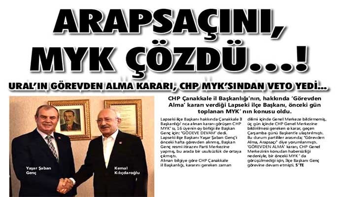 ‘ARAPSAÇI’ NI, MYK ÇÖZDÜ…!