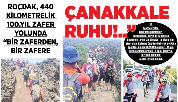 Roçdak, 440 Kilometrelik 100.Yıl Zafer Yolunda “Bir Zaferden, Bir Zafere Çanakkale Ruhu!..” 