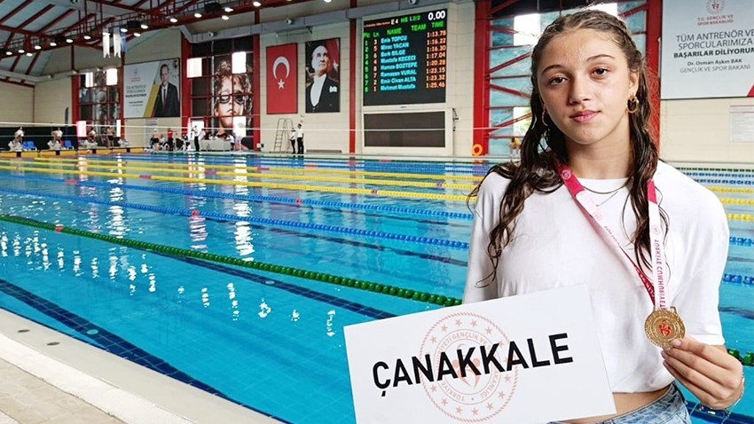 Çanakkaleli Sporcu Ceylin Saban Türkiye Şampiyonu oldu