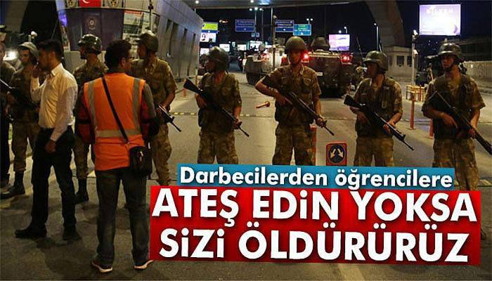 Darbecilerden öğrencilere: 'Ateş edin yoksa biz öldürürüz'