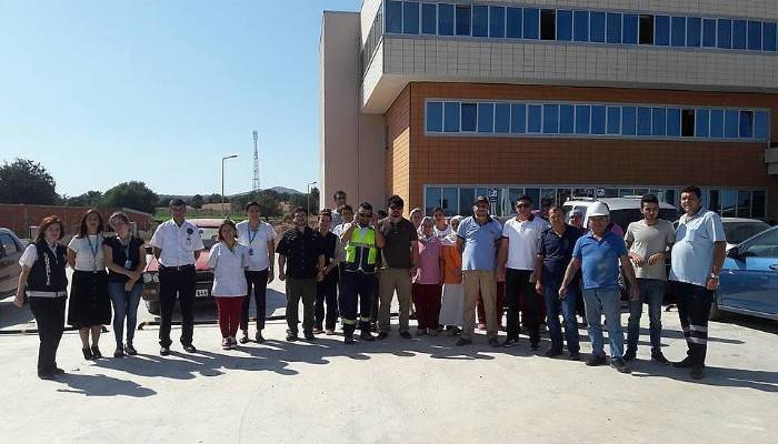 Ayvacık Devlet Hastanesi’nde yangın tatbikatı