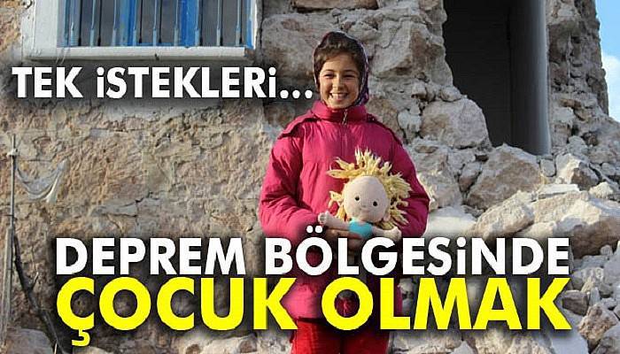 Deprem bölgesinde çocuk olmak...Tek istekleri oyuncak