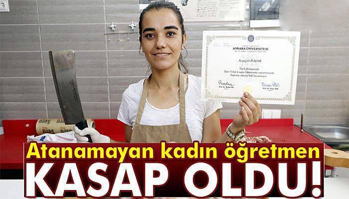 Atanamayan kadın öğretmen kasap oldu