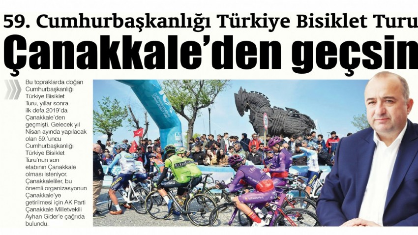 59. Cumhurbaşkanlığı Türkiye Bisiklet Turu Çanakkale’den geçsin