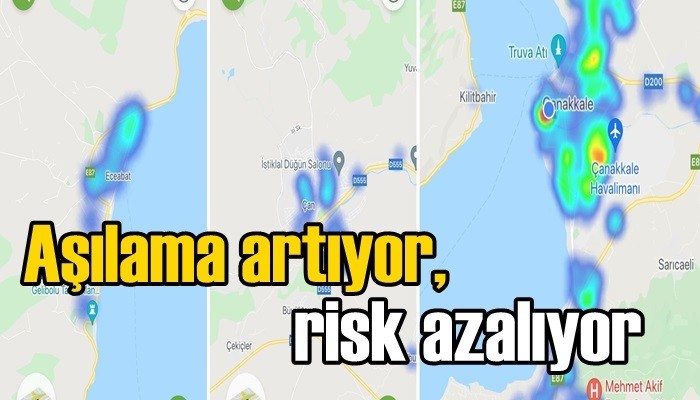 Aşılama artıyor, risk azalıyor