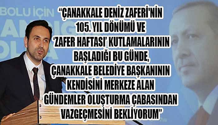 AK Parti İl Başkanı Makas’tan Ülgür Gökhan’a bir eleştiri daha!