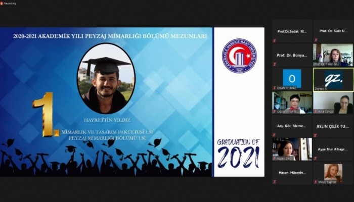 ÇOMÜ Mimarlık ve Tasarım Fakültesi Mezuniyet Töreni çevrimiçi düzenlendi