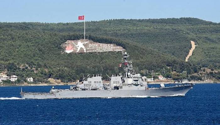 ABD savaş gemisi 'USS Porter', Çanakkale Boğazı'ndan geçti