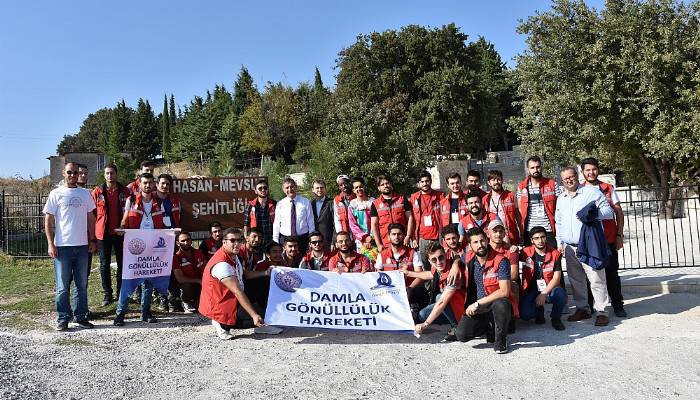 Damla Gönüllük Hareketi ile Hasan Mevsuf Şehitliğine fidan dikimi yapıldı