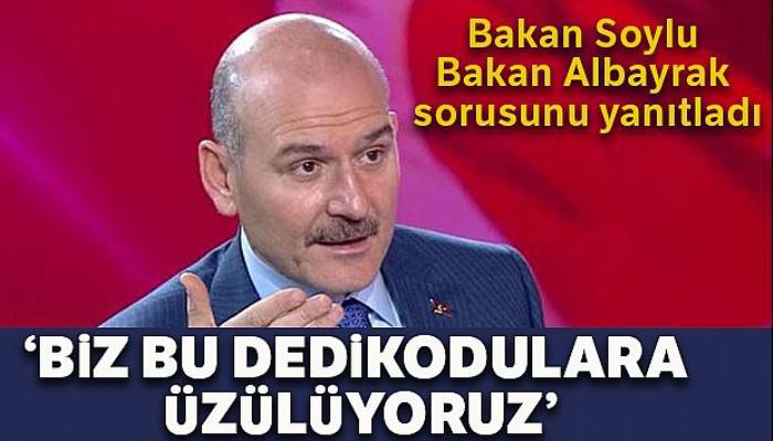 İçişleri Bakanı Süleyman Soylu, Bakan Albayrak sorusunu yanıtladı