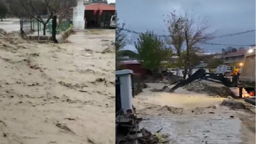 Şiddetli Yağış Yine Çanakkale’yi Esir Aldı (VİDEO)