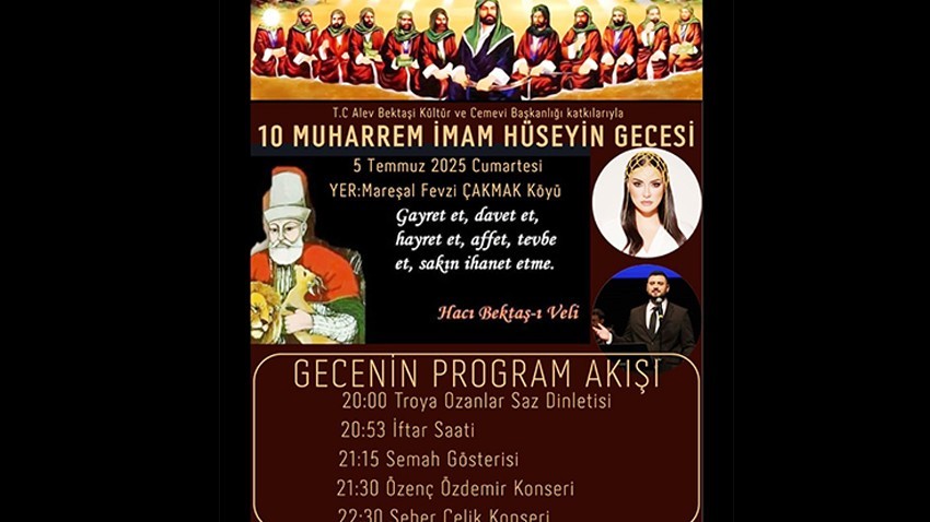 10 Muharrem İmam Hüseyin Gecesi Etkinliği Düzenlenecek
