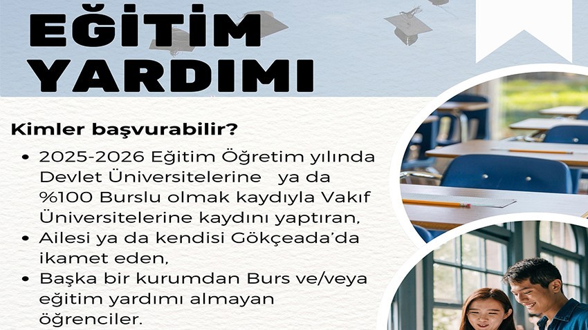 Gökçeada Belediyesi’nden Üniversite Öğrencilerine Eğitim Yardımı 