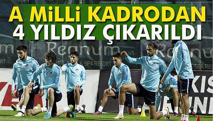 Milli Takım kadrosundan 4 oyuncu çıkarıldı