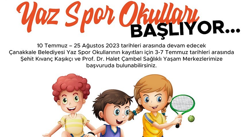 Çanakkale Belediyesi Yaz Spor Okulları Başlıyor