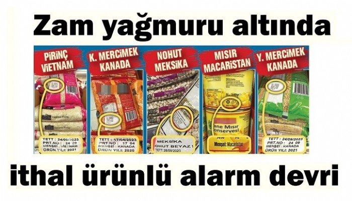 Zam yağmuru altında ithal ürünlü alarm devri