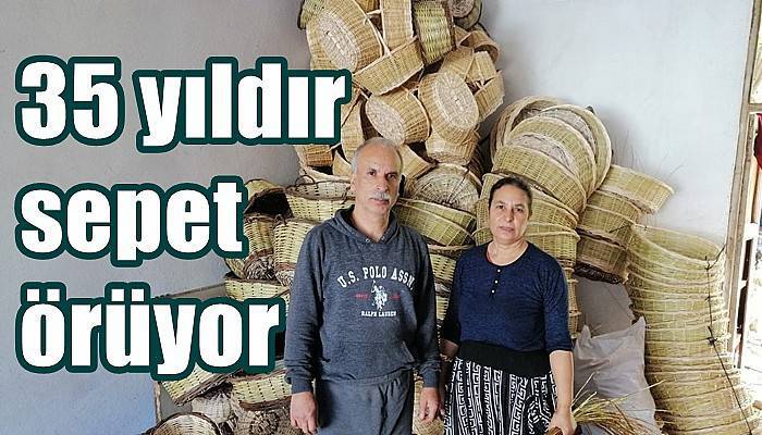 35 yıldır sepet örüyor (VİDEO)