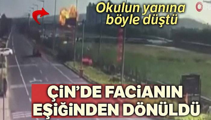 Çin'de savaş uçağı okulun yanına düştü: 2 ölü