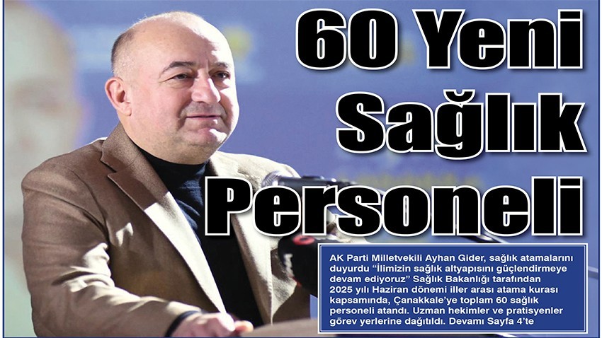 60 Yeni Sağlık Personeli