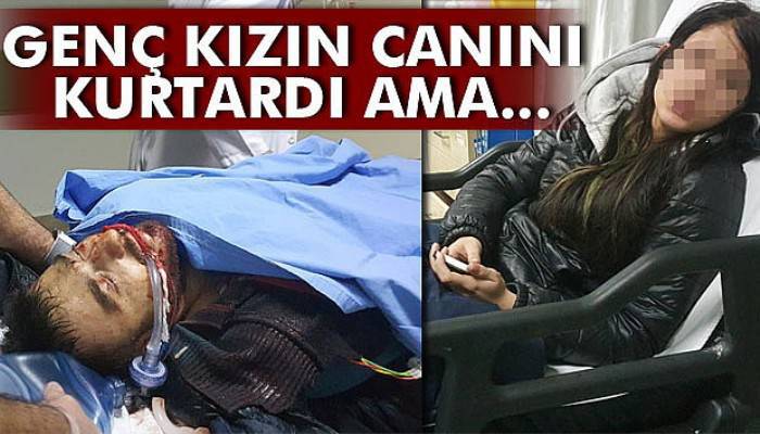 Bıçaklanan kızı kurtarmak isterken ağır yaralandı