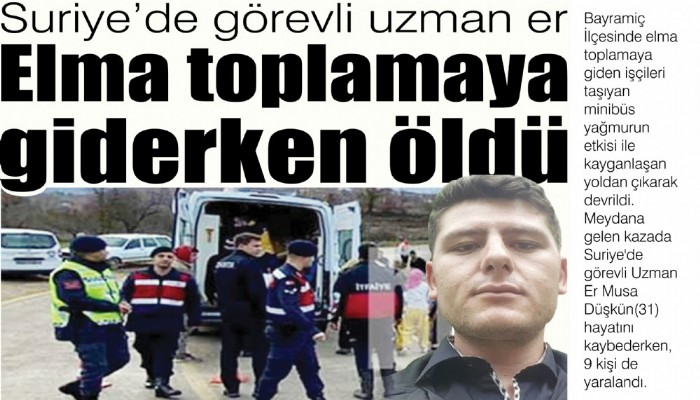 Suriye’de Görevli Uzman Er Elma Toplamaya Giderken Öldü