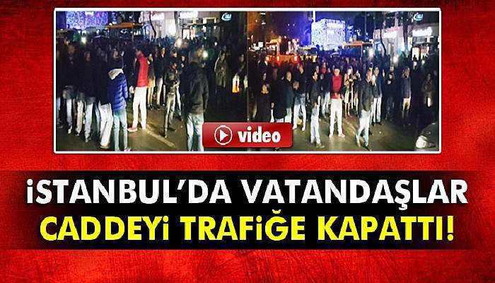 İstanbul'un en işlek caddesinde otobüs eylemi